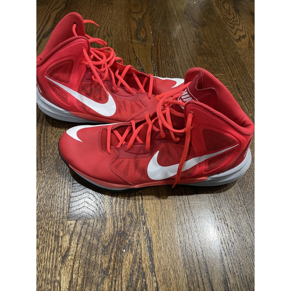 Nike Mens Prime Hype DF 683705-600 Red Basketball Shoes Sneakers Size 12